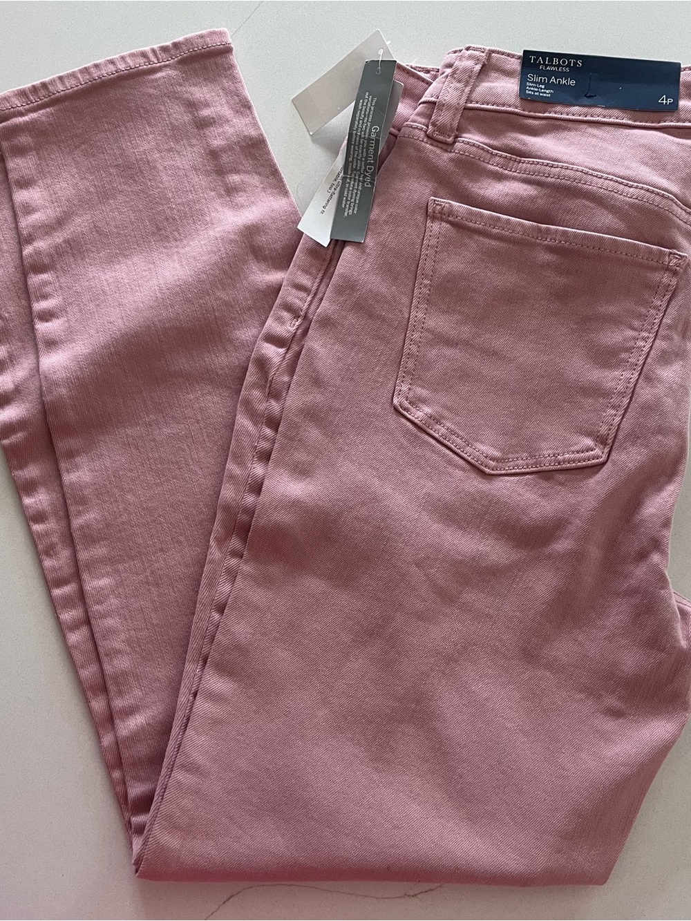 Talbots Flawless Slim Ankle Pink Jeans 4P